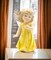 Ceramic Angel In Yellow Dress Figurine, Religious Décor, Religious Gift, Church Décor, Church Gift, Baptism Gift